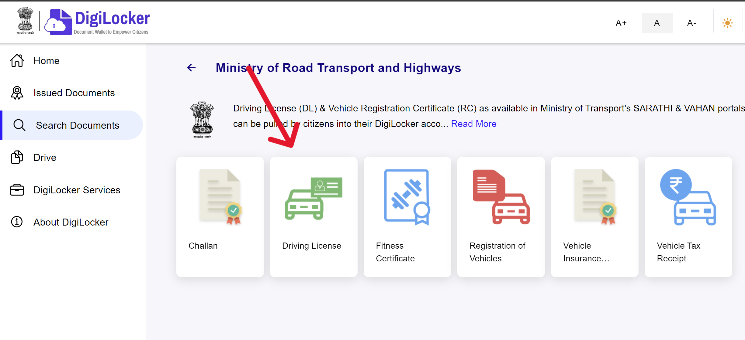 Driving Licence Digilocker