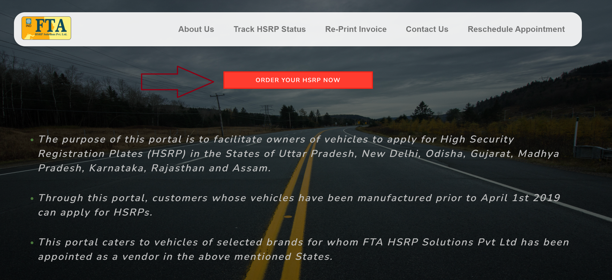 Order My HSRP Portal