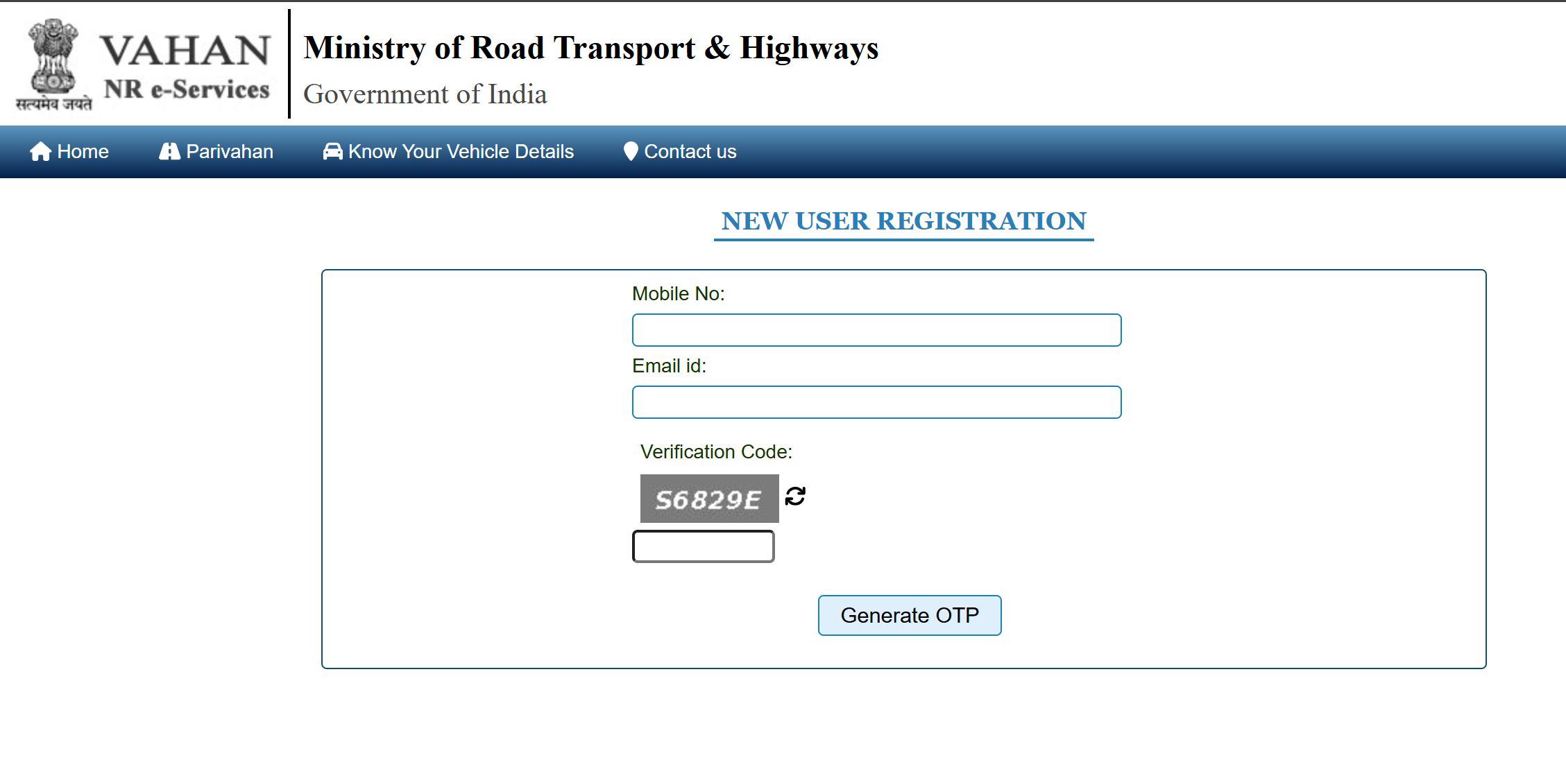 New User Registration Form